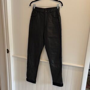 Wilsons Black Leather Pants 26x29”